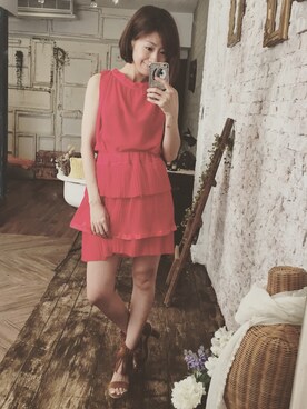 「summer style」｜「アイテム（パンプス）」を使った、Cindy Susuさん（レディース・158cm）の夏コーディネート