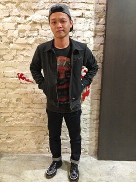 「Dickies（ディッキーズ）のアイテム（その他アウター）」を使った、丹田昭さん（メンズ・168cm）の春コーディネート