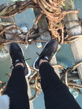 「air huarache」｜「アイテム（パンツ）」を使った、Riiさん（レディース・155cm）の冬コーディネート