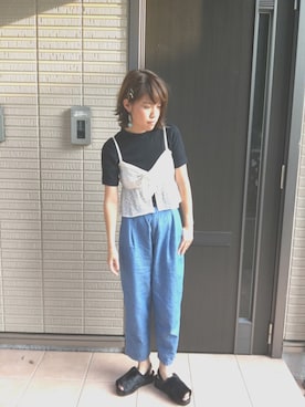 「RETRO GIRL（レトロガール）のアイテム（アンサンブル）」を使った、nayumi_rさん（レディース・162cm）の夏コーディネート