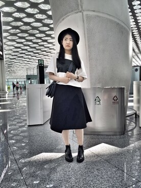 「wip（ウィップ）のアイテム」を使った、发条橙子zsyさん（レディース・165cm）の秋コーディネート