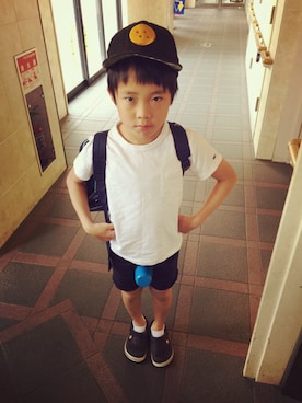 「Champion（チャンピオン）の【CHAMPION】ムジポケットＴシャツ（Tシャツ/カットソー、ホワイト系）」を使った、ミニーさん（レディース）の春コーディネート