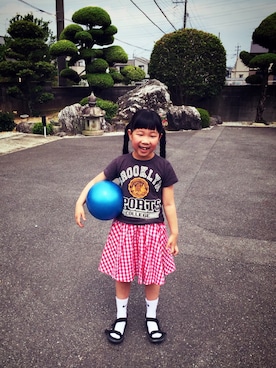 ミニーさん（キッズ・121cm）の春コーディネート