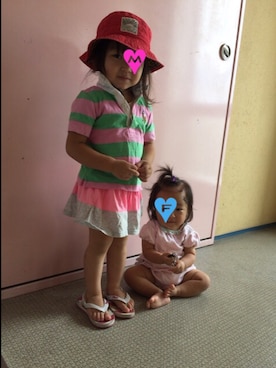 「POLO RALPH LAUREN（ポロ ラルフ ローレン）のアイテム（サンダル）」を使った、yuka...さん（キッズ・90cm）の夏コーディネート