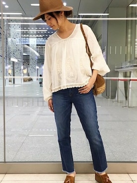 relume 博多店 スタッフAさん（レディース・158cm）の夏コーディネート