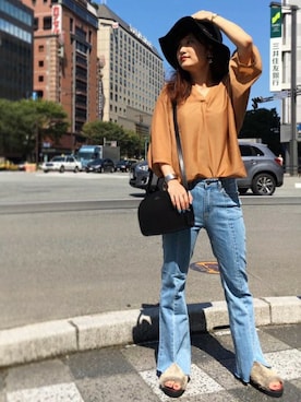 「LUC DNM （ラックデニム）のアイテム」を使った、relume 博多店 スタッフAさん（レディース・160cm）の夏コーディネート