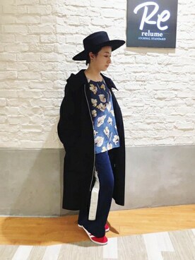 「relume」｜relume 博多店 スタッフAさん（レディース・151cm）の冬コーディネート