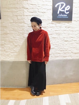 「relume」｜relume 博多店 スタッフAさん（レディース・151cm）の冬コーディネート