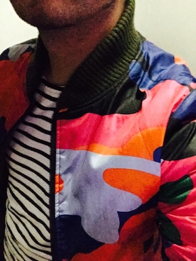 「JOYRICH（ジョイリッチ）のアイテム（ノーカラージャケット）」を使った、康康さん（メンズ・170cm）の秋コーディネート
