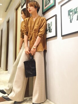 「BEAUTY&YOUTH UNITED ARROWS」｜「アイテム（ブーティ）」を使った、Miyu Iwasakiさん（レディース・160cm）の秋コーディネート