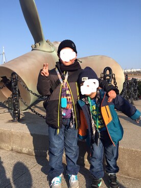 「WAMWAM（ワムワム）のアイテム」を使った、きょうこさん（キッズ・140cm）の春コーディネート