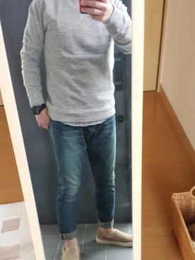 「SHIPS（シップス）のアイテム（スウェット）」を使った、クリフジさん（メンズ・163cm）の春コーディネート