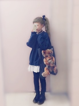 「WEGO（ウィゴー）のアイテム（ブルゾン）」を使った、もにこ。さん（レディース・150cm）の冬コーディネート