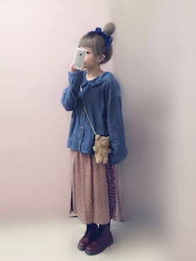 「used mix」｜「アイテム（PC・スマホグッズ/家電）」を使った、もにこ。さん（レディース・150cm）の秋コーディネート