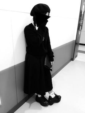 「CECIL McBEE（セシルマクビー）のアイテム（ハンチング/ベレー帽）」を使った、サヤペグさん（レディース・146cm）の秋コーディネート