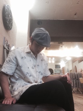 「アイテム（キャスケット）」を使った、SHUさん（メンズ・174cm・20代）の夏コーディネート