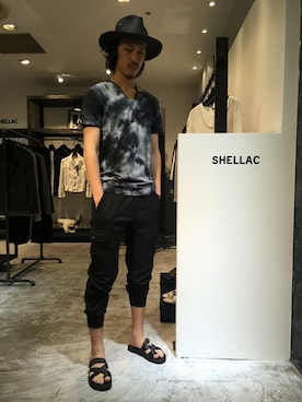 「SHELLAC（シェラック）のアイテム」を使った、nakaiさん（メンズ・180cm）の夏コーディネート