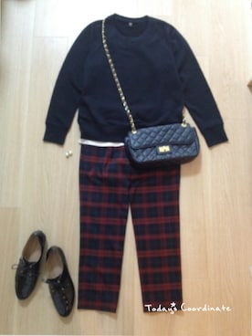 「Adam et Rope A・E・R（アダムエロペ）のアイテム（その他シューズ）」を使った、mirukuさん（レディース・157cm）の秋コーディネート