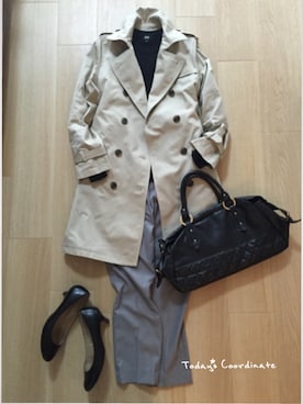 「BEAMS（ビームス）のアイテム（ボストンバッグ）」を使った、mirukuさん（レディース・157cm）の冬コーディネート