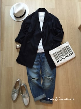 「アイテム（トレンチコート）」を使った、mirukuさん（レディース・157cm）の春コーディネート