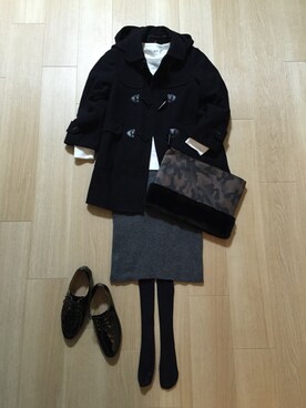 「Adam et Rope A・E・R（アダムエロペ）のアイテム（その他シューズ）」を使った、mirukuさん（レディース・157cm）の冬コーディネート