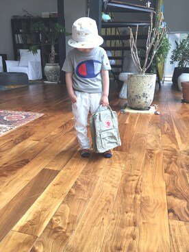 「chapter world（チャプターワールド）のアイテム（バックパック/リュック）」を使った、riiiiikiiiiiさん（キッズ・110cm）の夏コーディネート