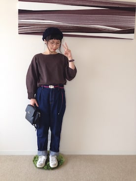 「ラブ＆ピース2016」｜「アイテム（ハンチング/ベレー帽）」を使った、ayappeさん（レディース・152cm）の秋コーディネート
