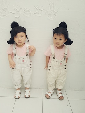 「カップルコーデ」｜アキラさん（キッズ・80cm）の春コーディネート