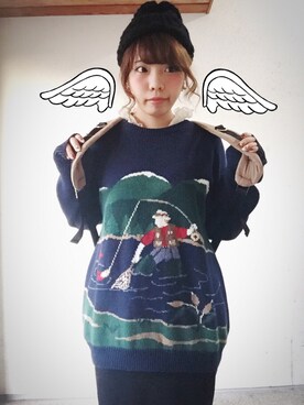 「魚釣り」｜1299(アカリ)さん（レディース・152cm）の秋コーディネート