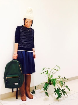 「YAKPAK（ヤックパック）のアイテム」を使った、kuboさん（レディース・162cm）の秋コーディネート