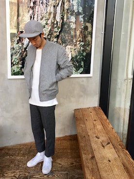 「サタデーズ ニューヨークシティ (Saturdays NYC)」｜「アイテム（キャップ）」を使った、RYOJIさん（メンズ・174cm）の冬コーディネート