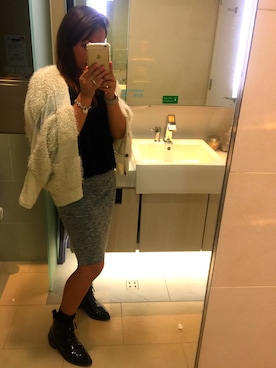 「MONKI（モンキ）のアイテム（ピアス（両耳用））」を使った、Dingorさん（レディース・155cm）の秋コーディネート
