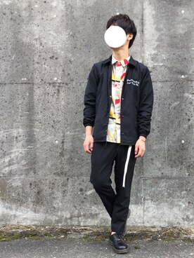 「BEAMS（ビームス）のアイテム（ナイロンジャケット）」を使った、藤谷さん（メンズ・171cm）の秋コーディネート