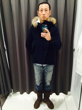 「アイテム（その他アウター）」を使った、Yousuke Machidaさん（メンズ・174cm・30代）の冬コーディネート