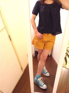 「Rue de B（リューデベー）のアイテム」を使った、みさりんこさん（レディース・154cm）の夏コーディネート