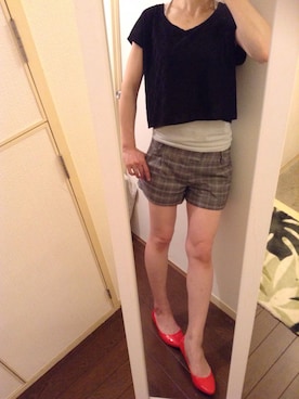 「Jayro（ジャイロ）のアイテム（パンツ）」を使った、みさりんこさん（レディース・154cm）の夏コーディネート