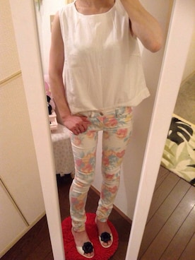 「Menghi（メンギー）のアイテム」を使った、みさりんこさん（レディース・154cm）の夏コーディネート