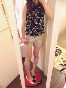 「Menghi（メンギー）のアイテム」を使った、みさりんこさん（レディース・154cm）の夏コーディネート