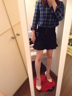 「LD prime（エルディープライム）のアイテム（パンツ）」を使った、みさりんこさん（レディース・154cm）の夏コーディネート