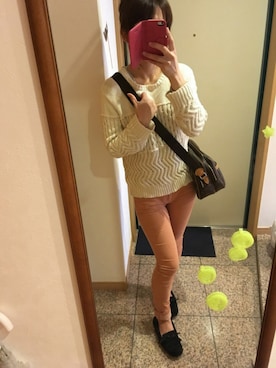 「CLEARIMPRESSION （クリアインプレッション）のアイテム（パンツ）」を使った、みさりんこさん（レディース・154cm）の秋コーディネート