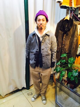 「ボヘミアンズ」｜「アイテム（ニットキャップ/ビーニー）」を使った、SAKAZAKIさん（メンズ・167cm）の秋コーディネート