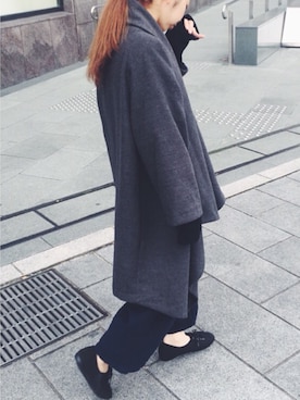 「Calvin Klein（カルバン・クライン）のアイテム（ポンチョ）」を使った、keentooさん（メンズ・173cm）の冬コーディネート