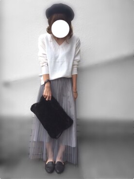 「Discoat Parisien」｜「アイテム（ハンチング/ベレー帽）」を使った、yapipi☺︎さん（レディース・158cm）の秋コーディネート