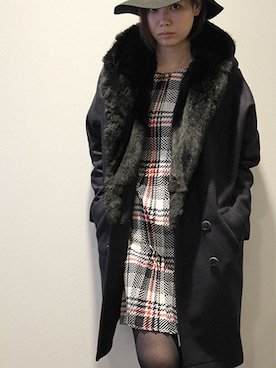 「Diagram（ダイアグラム）のアイテム」を使った、レーヴルさん（レディース・163cm）の冬コーディネート