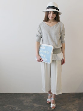 「ガウチョパンツ」｜レーヴルさん（レディース・160cm）の春コーディネート