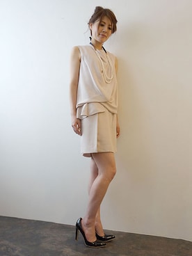 「Diagram（ダイアグラム）のアイテム」を使った、レーヴルさん（レディース・163cm）の夏コーディネート