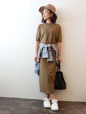 「Torrazzo Donna（トラッゾドンナ）のアイテム」を使った、レーヴルさん（レディース・158cm）の夏コーディネート