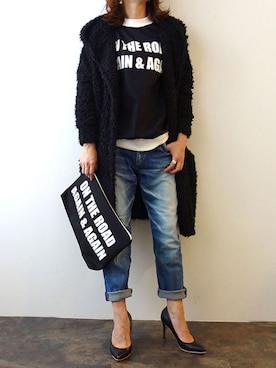 「Diagram（ダイアグラム）のアイテム」を使った、レーヴルさん（レディース・158cm）の秋コーディネート