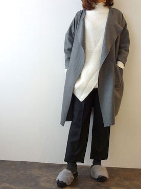 「モノトーン」｜レーヴルさん（レディース・158cm）の秋コーディネート