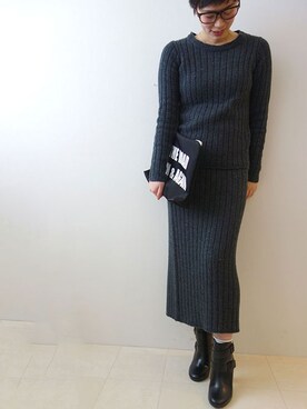 「SENSO」｜レーヴルさん（レディース・163cm）の冬コーディネート